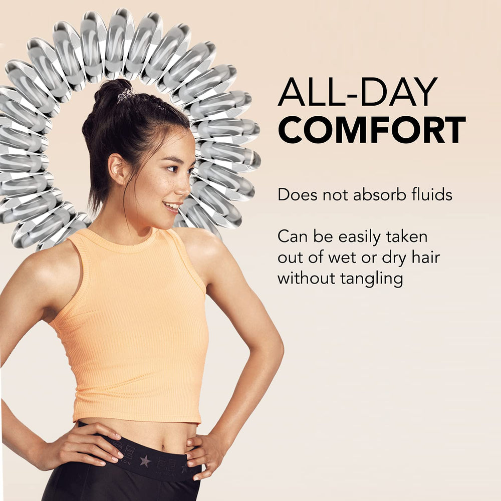 invisibobble scale comparison in hand shows compact size and stretch