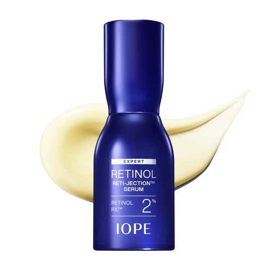 IOPE bottle front view showing sleek packaging and product benefit