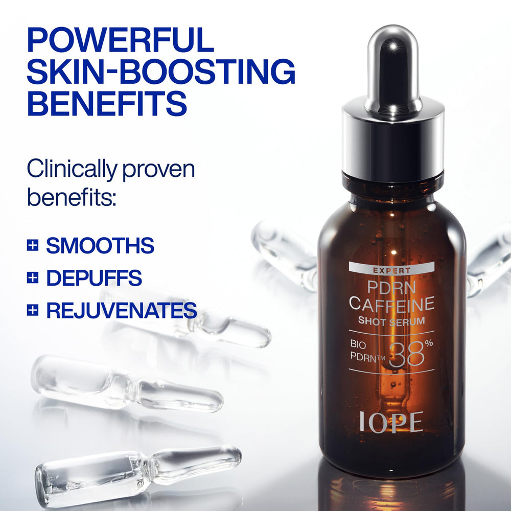 IOPE close-up of serum texture highlighting lightweight, fast absorption