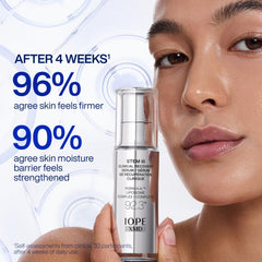 IOPE serum on hand demonstrating lightweight absorbent finish