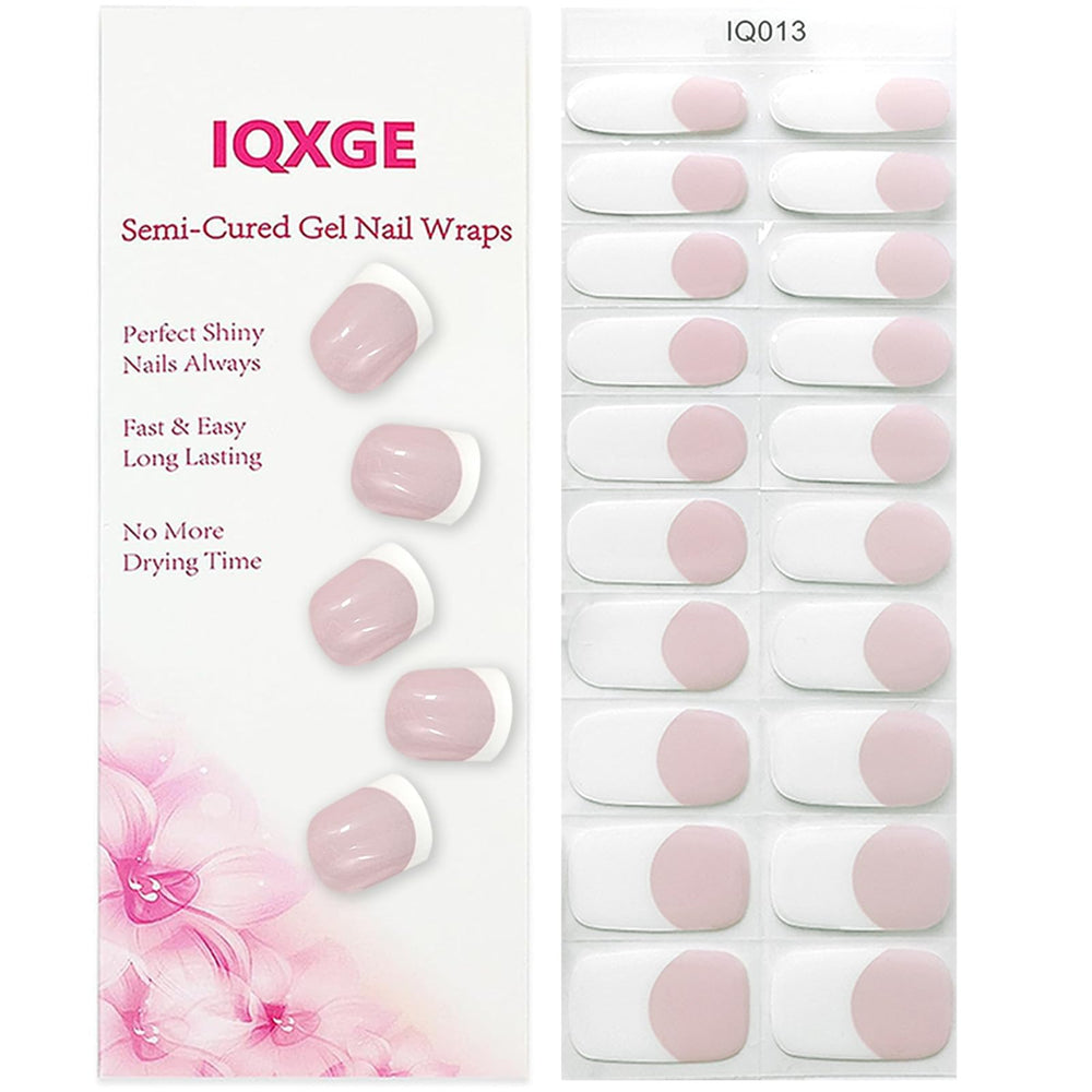 IQXGE front packaging showing white French full-wraps and accessories for easy use