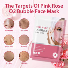 IREV mask producing foam bubbles on face demonstrating deep-cleanse action