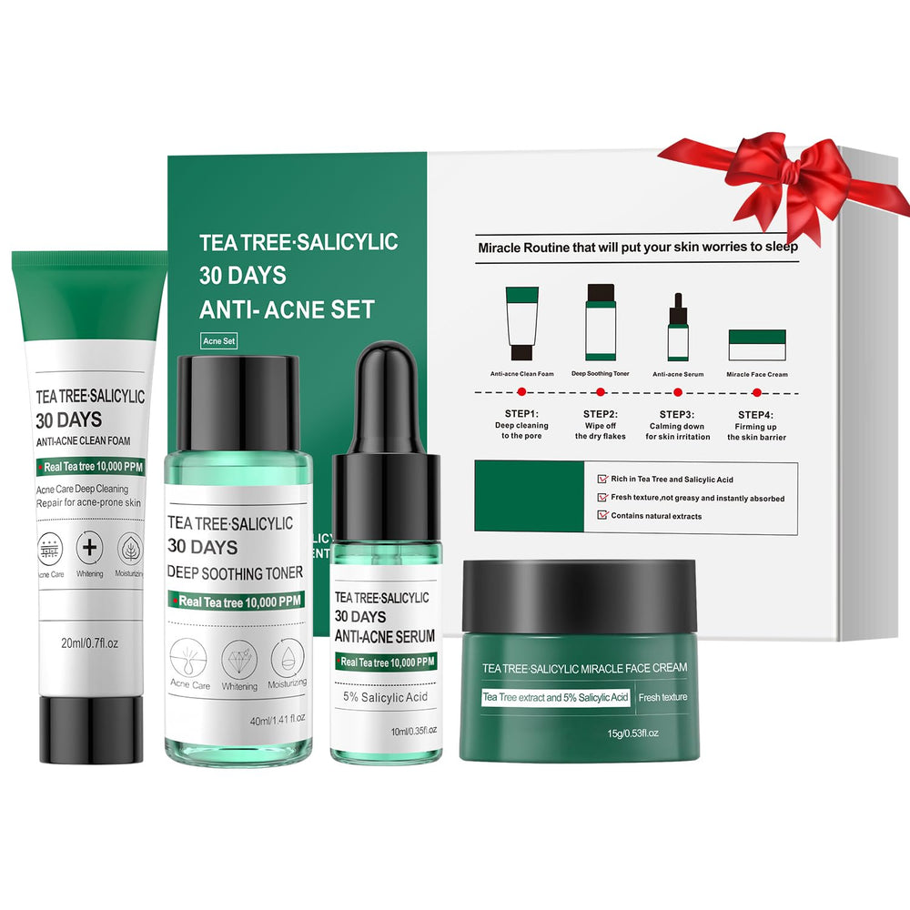 IREV front packaging of the four-piece facial kit showing contents and benefits