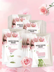 IREV front packaging showing 10 rose sheet masks and clear product name