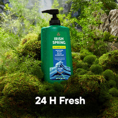 Irish Spring back label close-up listing ingredients and transparency benefit