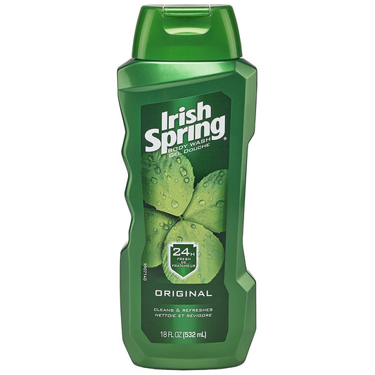 Irish Spring bottle front packaging showing crisp original scent and size