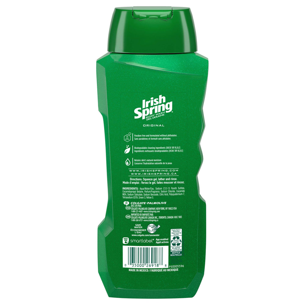 Colgate Irish Spring bottle in gym bag ready for post-workout freshness