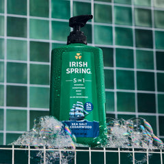 Irish Spring close-up of creamy lather texture demonstrating moisturizing cleanse benefit