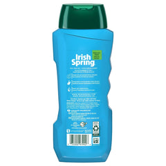 Irish Spring gel texture close-up highlighting moisturizing formula and invigorating iced lemon scent benefits