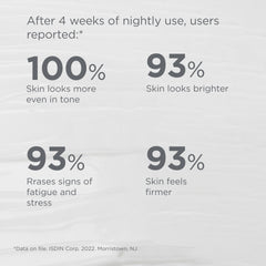 ISDIN cream applied to neck and jawline demonstrating targeted use and lift