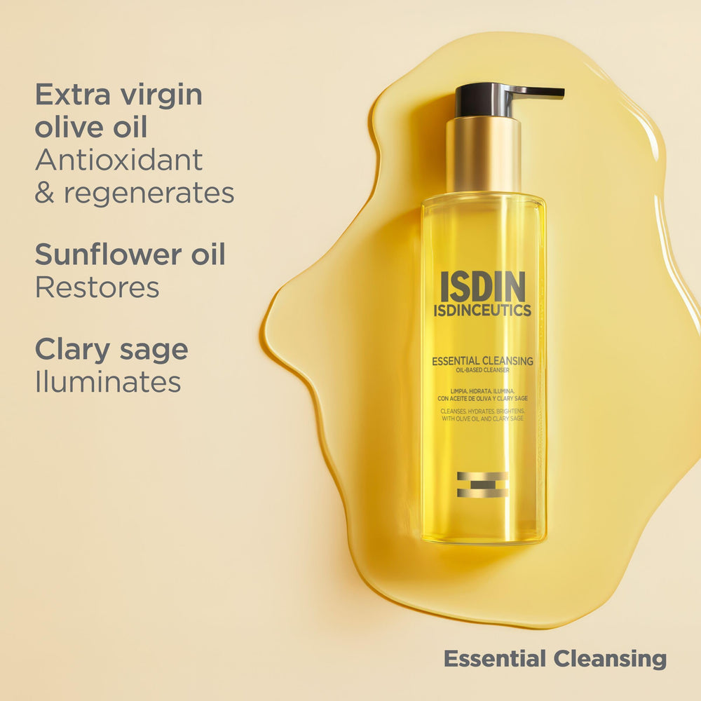 ISDIN cleanser staged in bathroom lifestyle shot for everyday cleansing routines