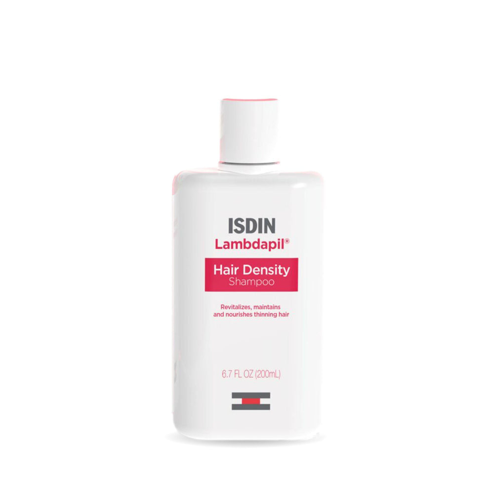 ISDIN Lambdapil front bottle view shows product and benefits