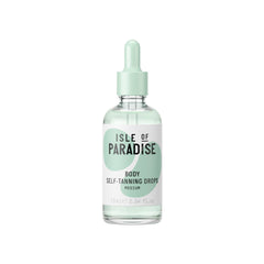 Isle of Paradise drops front packaging showing medium shade and benefits