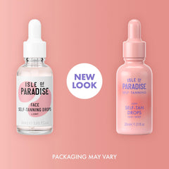 Isle of Paradise drops blended into moisturizer for custom tan