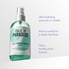 Isle of Paradise botanical ingredients flatlay with grapefruit chia avocado, moisturizing and antioxidant benefit