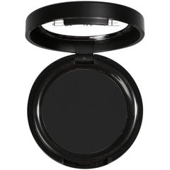 IS'MINE front view of matte black powder pan showing packaging and payoff