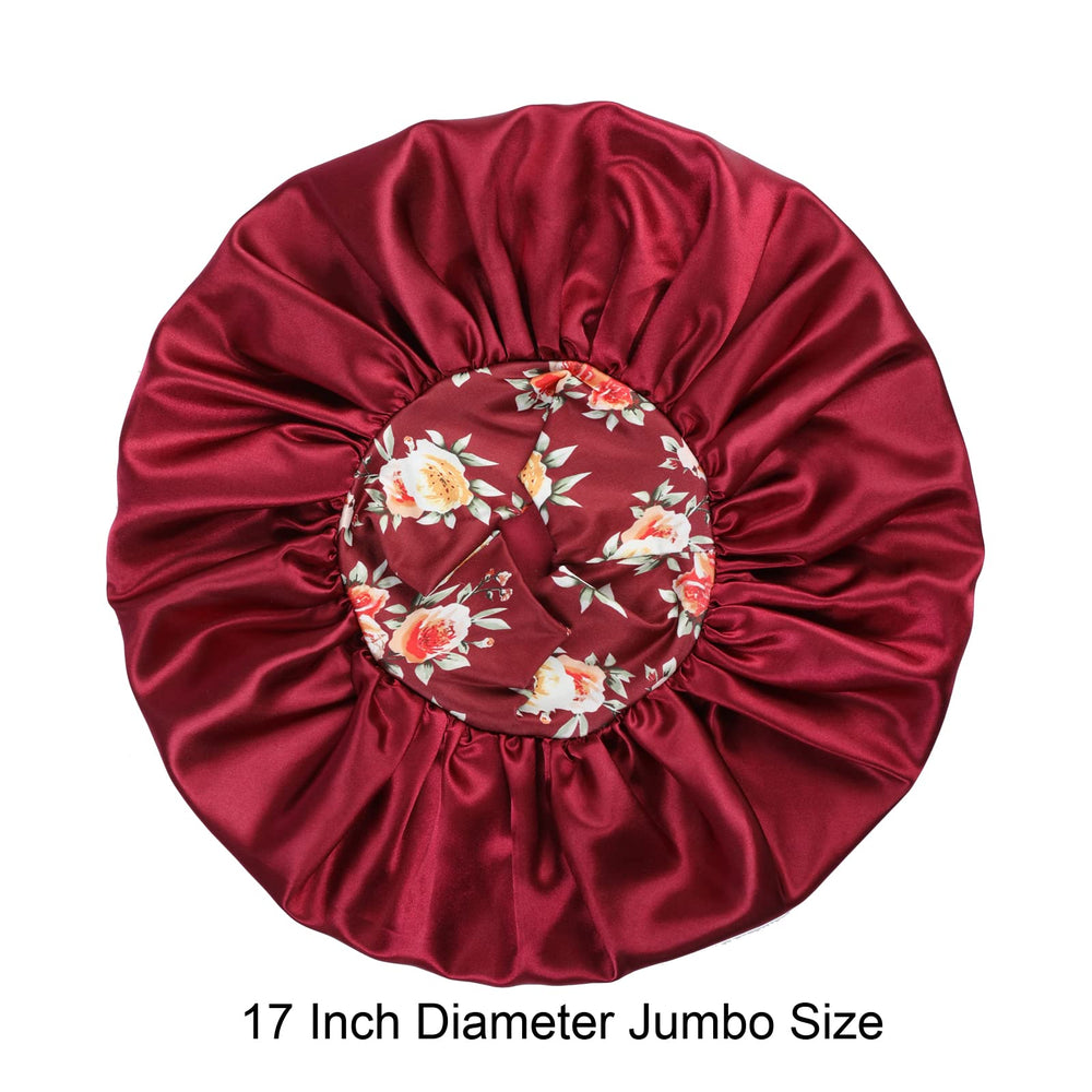 Hand holding Isshin Beauty bonnet to show 17-inch scale and generous coverage