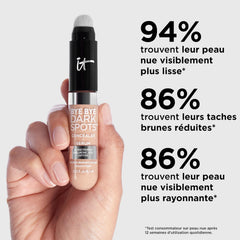 IT Cosmetics before and after under-eye application showing concealing benefit