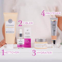 IT Cosmetics applied at night to lock in moisture and restore skin benefit