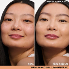 IT Cosmetics creamy concealer texture swirled to show Medium Natural coverage and moisturizing finish
