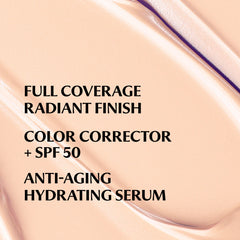 IT Cosmetics texture swatch close-up showing creamy radiant coverage