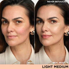 IT Cosmetics creamy CC+ texture close-up highlighting smooth hydrating finish