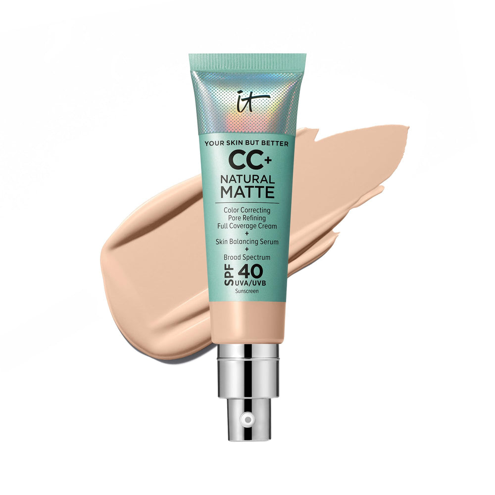IT Cosmetics front packaging showing product tube and shade fair light for easy identification