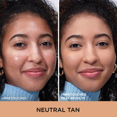 IT Cosmetics texture close-up showing smooth matte finish and pore blur benefit