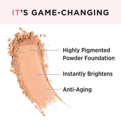 IT Cosmetics powder texture close-up highlighting silky finish for smooth blending