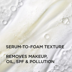 IT Cosmetics cleanser foam on fingers demonstrating gentle lift and cleansing