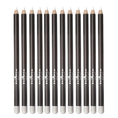 Italia Deluxe white eyeliner front packaging showing 12 pencils and product benefit