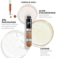 IT Cosmetics texture swatches showing creamy consistency and blendability