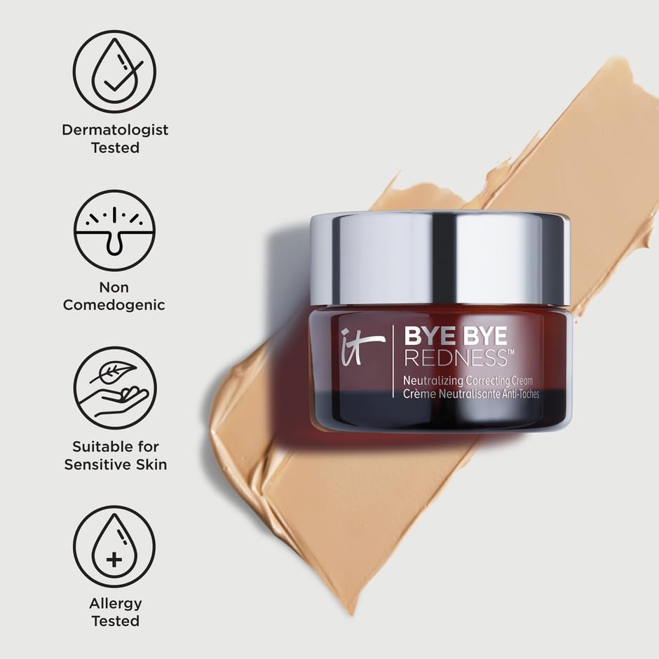 IT Cosmetics ingredients display with hyaluronic acid and colloidal oatmeal benefit