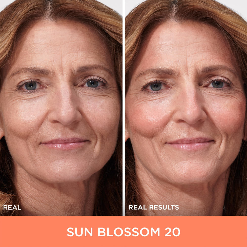 IT Cosmetics Sun Blossom tucked inside a makeup bag for travel-ready convenience