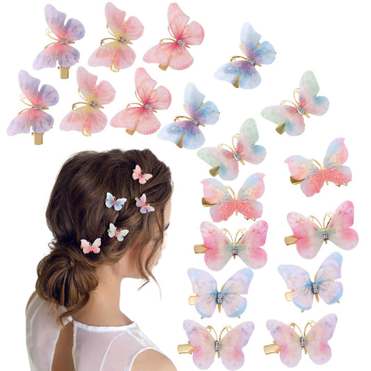 ITingstere front packaging showing 18 colorful butterfly clips, attractive gift presentation and variety