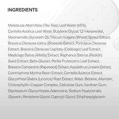 IUNIK serum applied to skin showing quick absorbency and calming effect