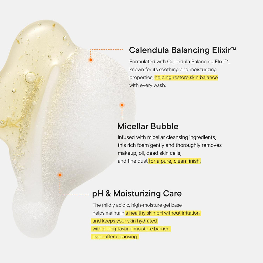 IUNIK foam texture closeup revealing airy microfoam for gentle cleansing and comfort