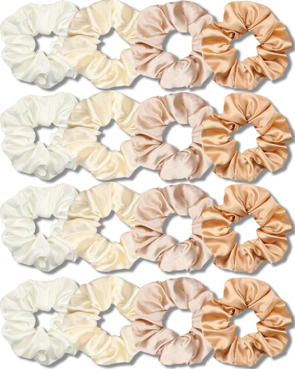 IVARYSS front packaging showing 16 champagne scrunchies and neat display benefit