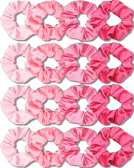 IVARYSS front view of 16-pack multi-pink scrunchies showing variety and value