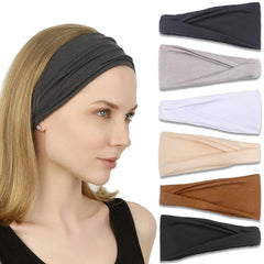 IVARYSS front view of 6-pack neutral headbands showing variety and convenience
