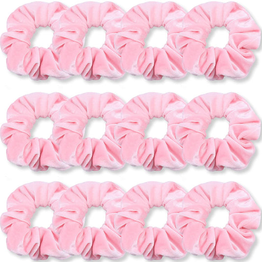 IVARYSS pink scrunchies pack front view shows colors and quantity, easy styling