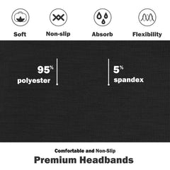 IVARYSS headband worn during yoga demonstrating secure non-slip fit for movement