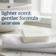 Ivory bar creating lather in hand demonstrating effective gentle wash