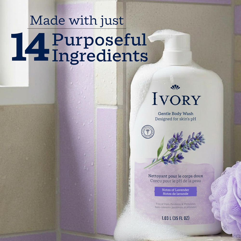 Family using Ivory body wash in shower showing gentle care for all ages
