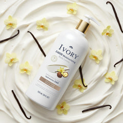 Ivory ingredient label zoomed to show shea blend and clean formula