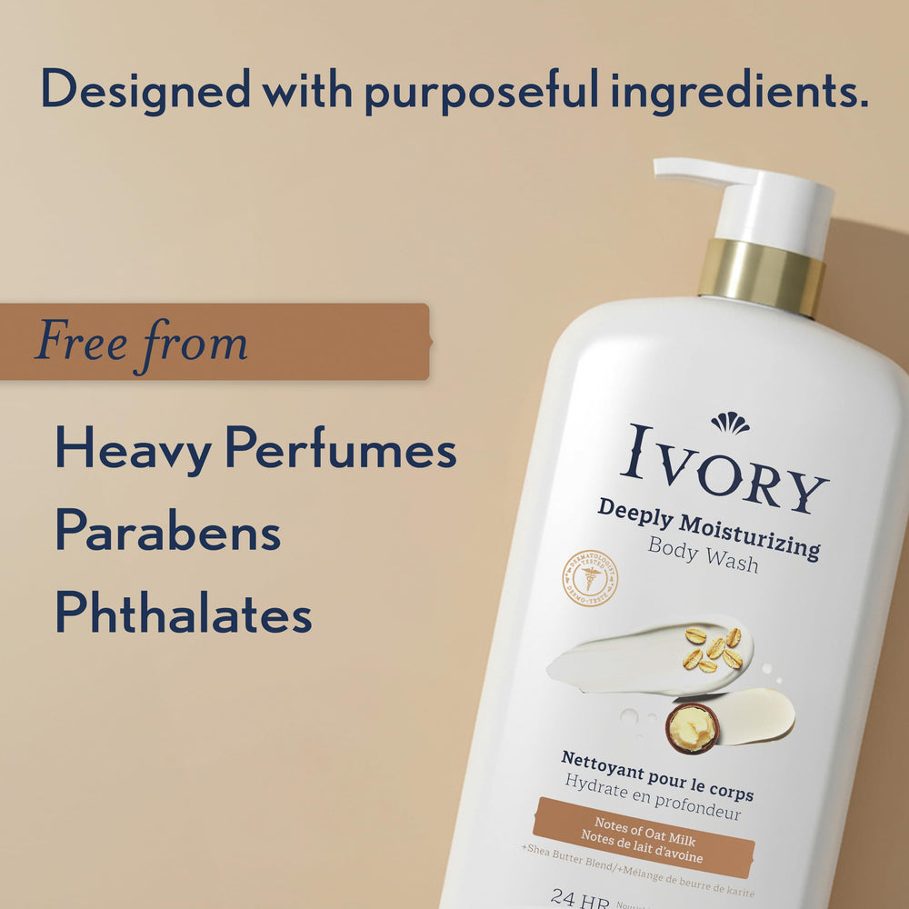 Ivory beside oats representing oatmilk scent and calming aroma
