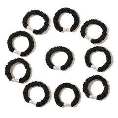 Ivyu front packaging showing black satin scrunchy and tidy presentation benefit: easy selection