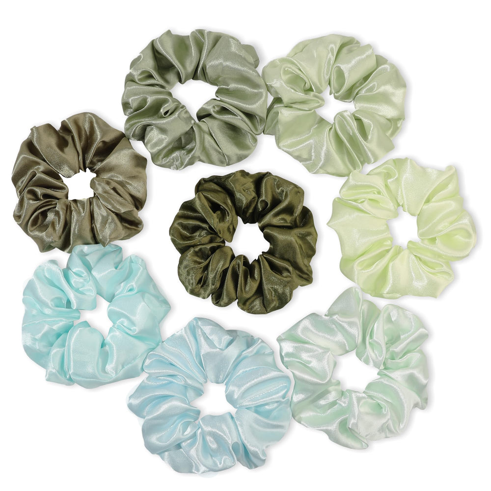 Ivyu front packaging showing four green scrunchies and neat presentation for gifting