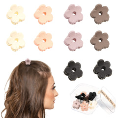 Ivyu front packaging showing ten assorted mini claw clips and box, neat storage benefit