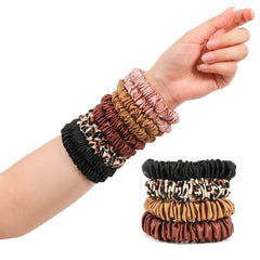 ivyu front packaging showing 10-piece satin scrunchie set and neat presentation